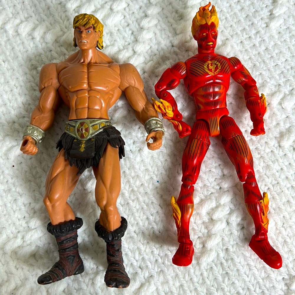 He-man and Human Torch action figures